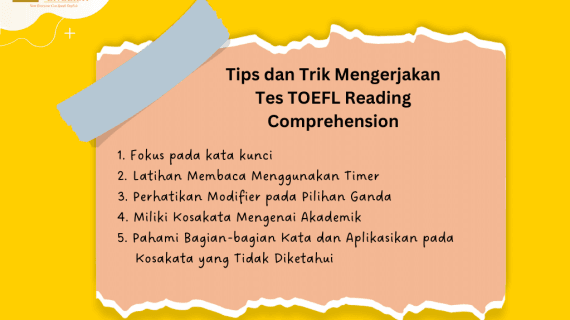 tips mengerjakan toefl reading comprehension