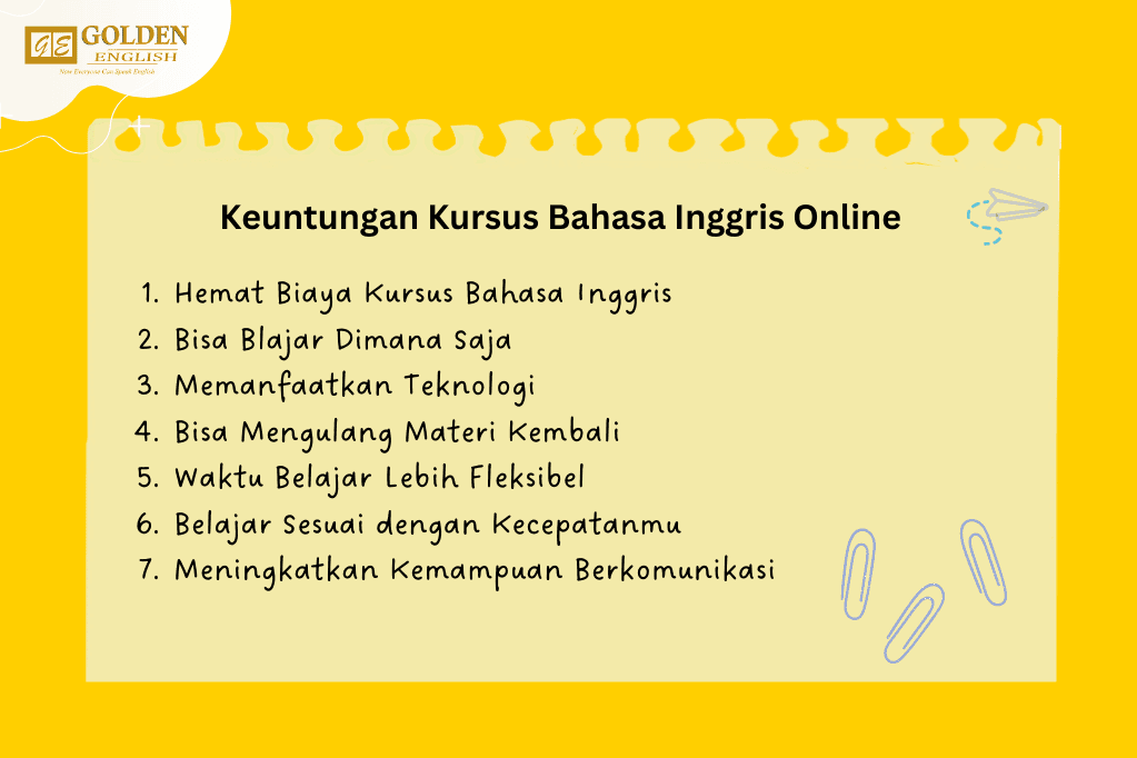 Keuntungan kursus bahasa Inggris online