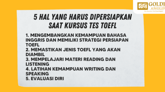 5 Hal yang Harus Dipersiapkan Saat Persiapan Mengikuti Tes TOEFL