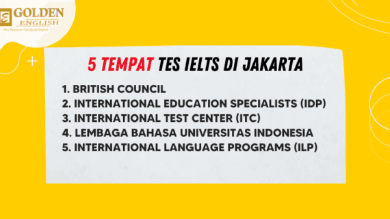 5 Tempat Resmi Tes IELTS di Jakarta Lengkap dengan Biaya!