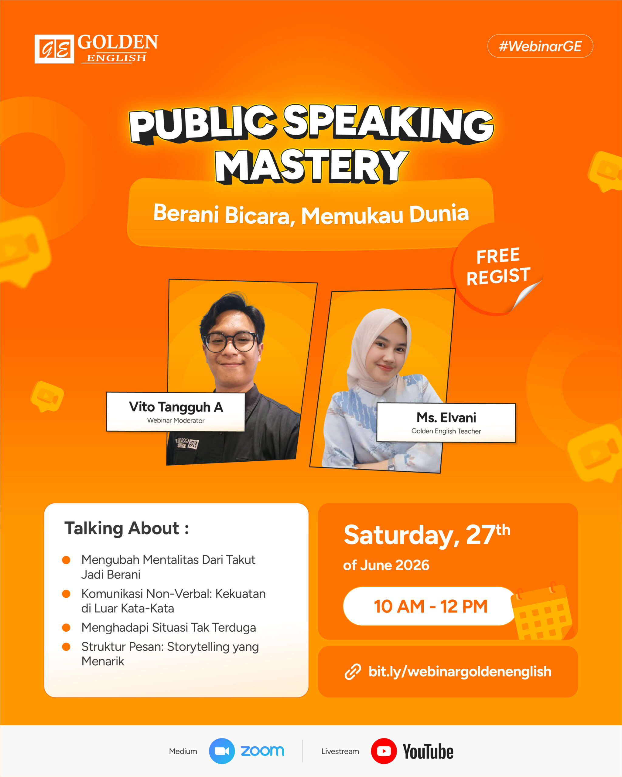 Public Speaking Mastery - Webinar Golden English