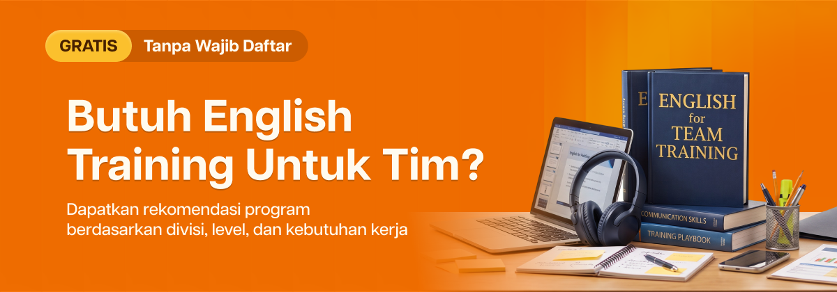 Konsultasi gratis English training untuk tim dan perusahaan